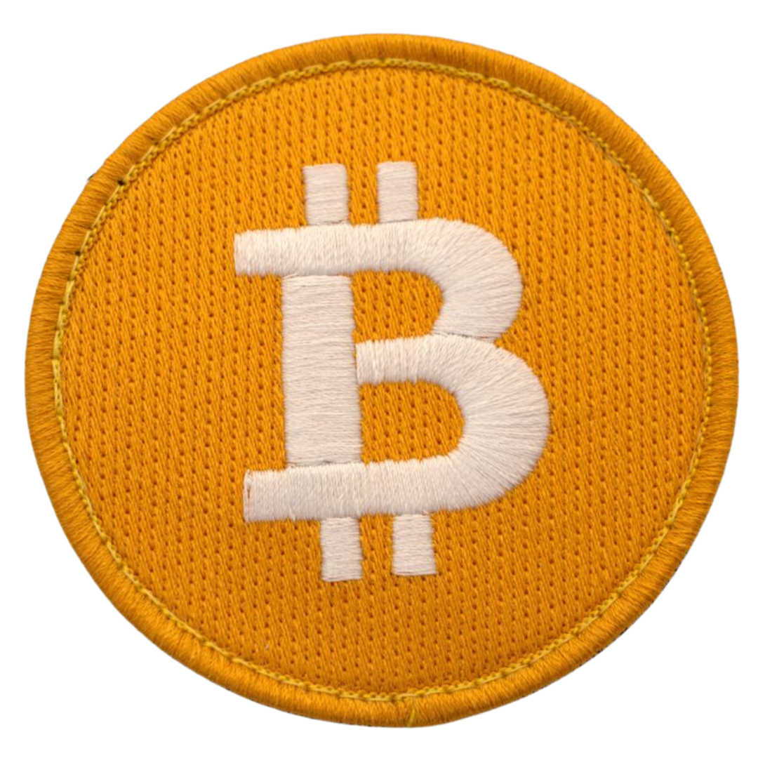 New! Embroidered Bitcoin/Crypto currency patch. ₿