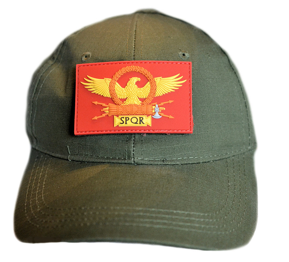 Hat - Roman Eagle & SPQR patch - Roman Senate and People.