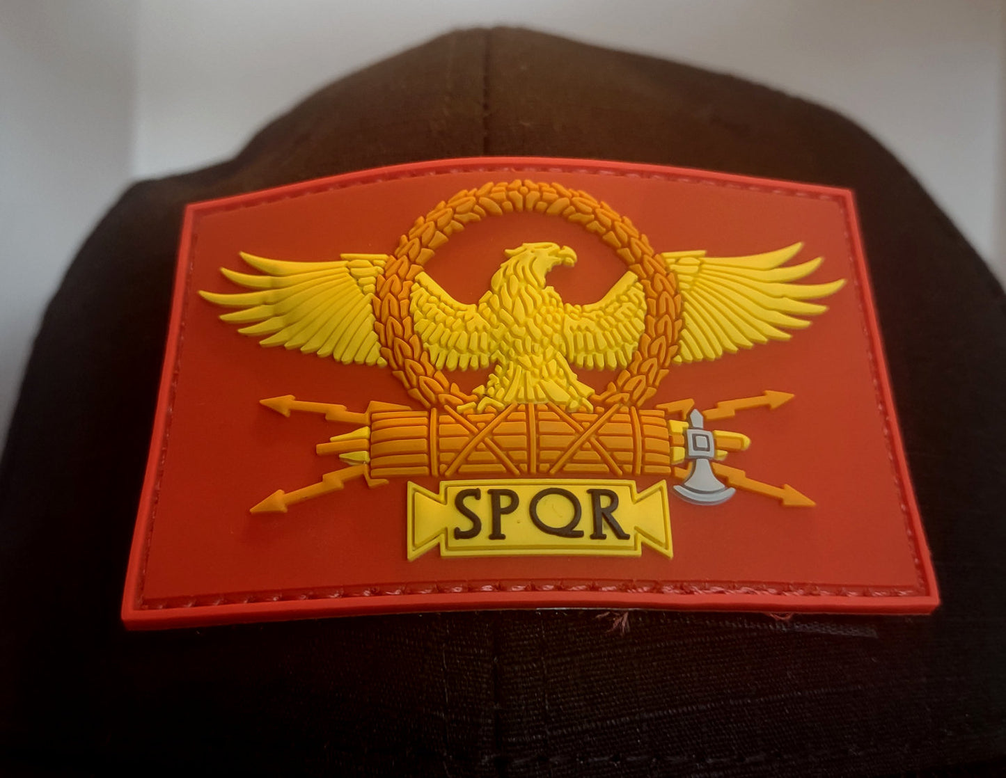 Hat - Roman Eagle & SPQR patch - Roman Senate and People.