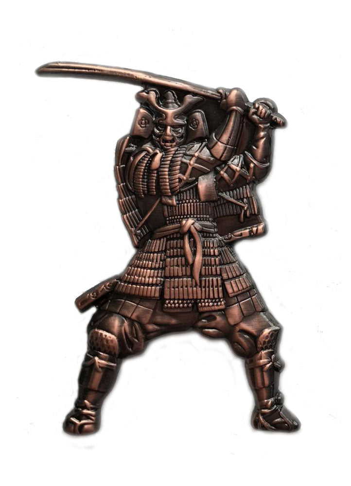 Japanese Samurai Warrior with Sword Brooch, Broach, Pin