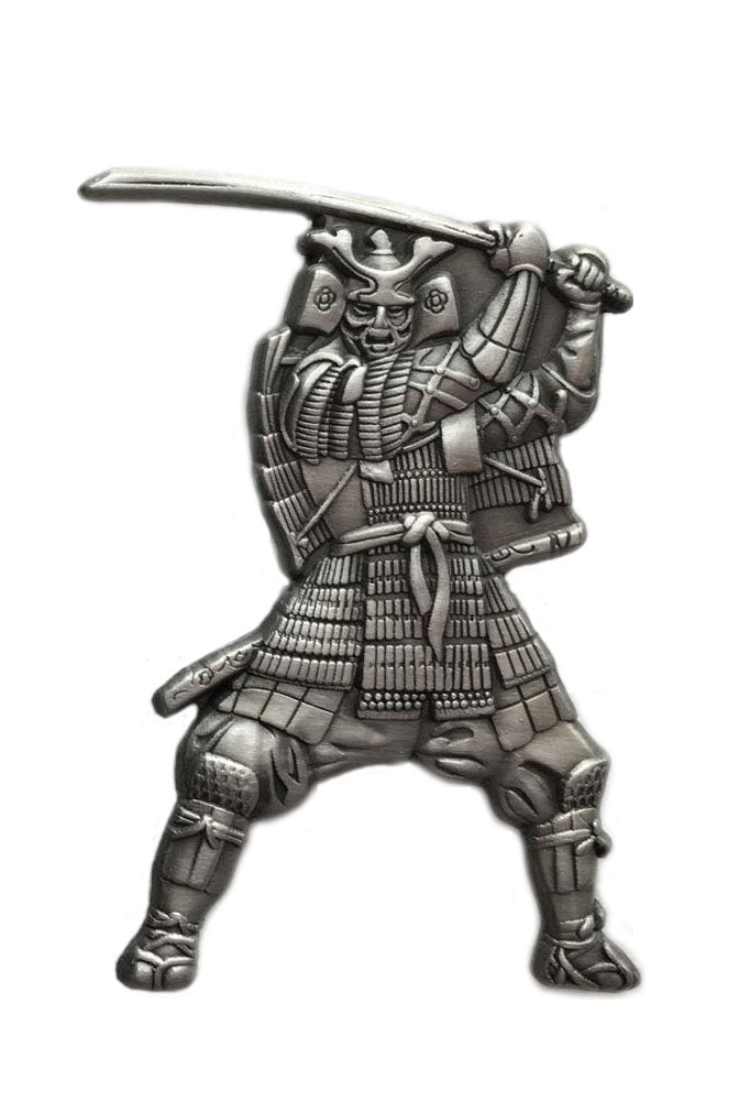 Japanese Samurai Warrior with Sword Brooch, Broach, Pin