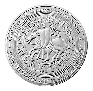 Backside of Commemorative Knights/Christianity/Christian Crusades Coin