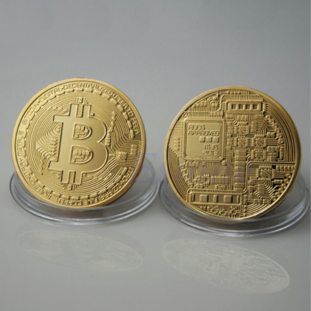 Gold-plated Iron Bitcoin Coin BTC Souvenir/Collectible