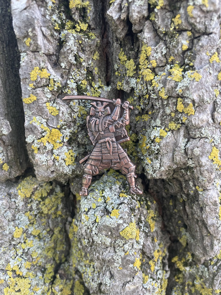 Japanese Samurai Warrior with Katana blade Pin