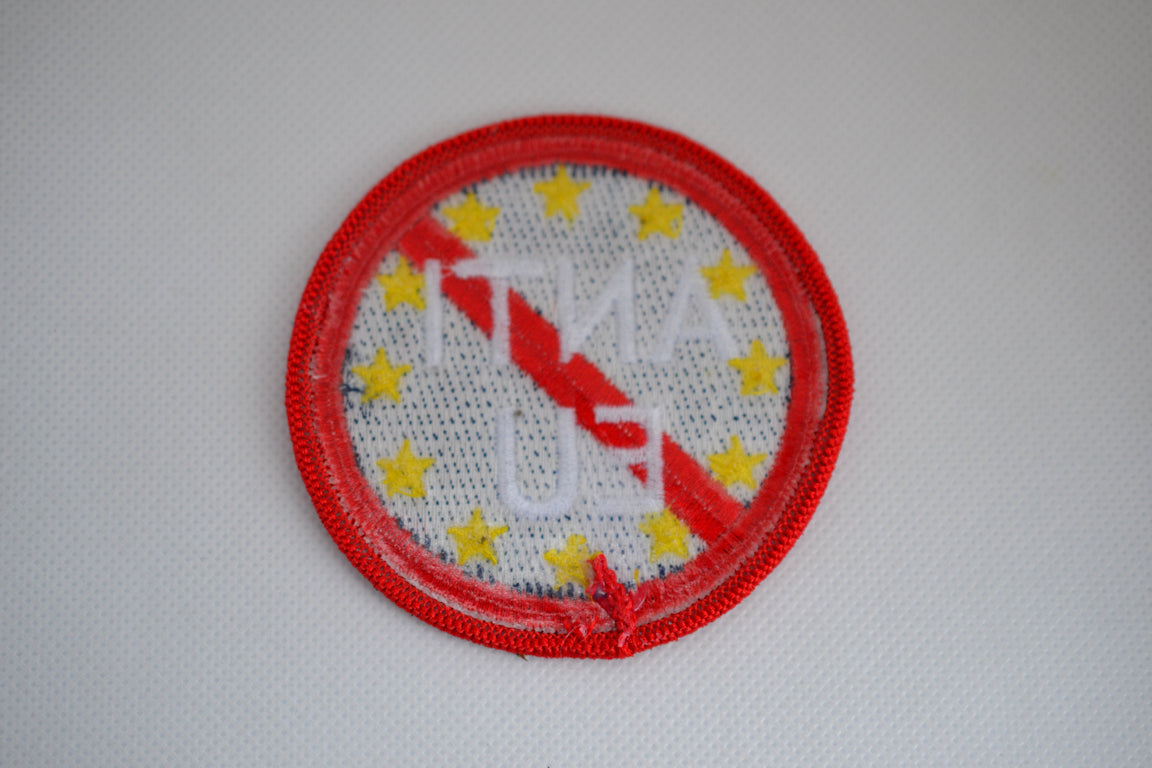 Anti-European Union (E.U.) Embroidered Patch