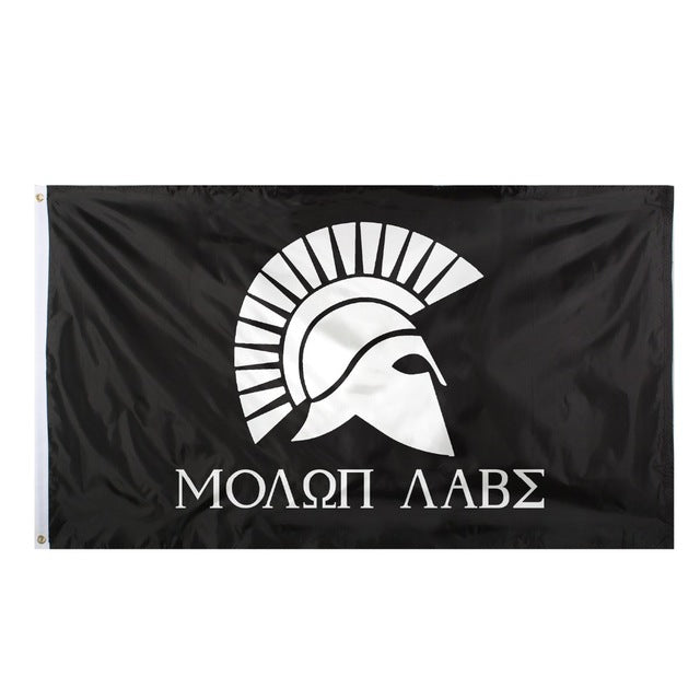 Greek Spartan "Molon Labe" (Come and Take It!) Flag