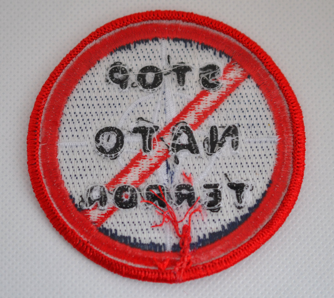 Anti-NATO (STOP NATO TERROR) Embroidered Patch