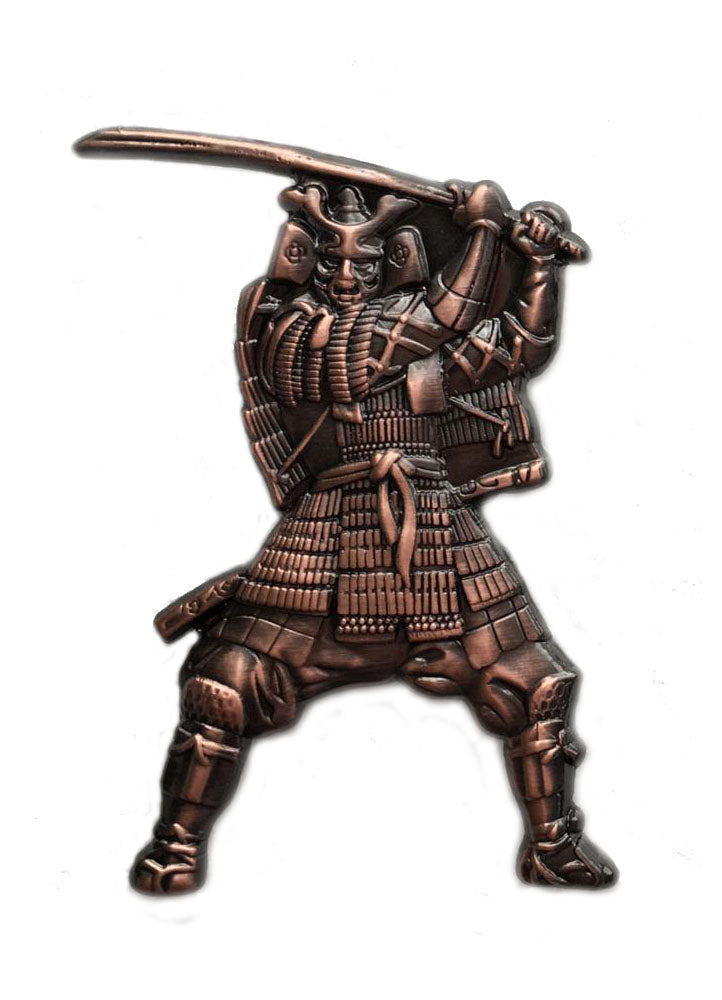 Japanese Samurai Warrior with Sword Brooch, Broach, Pin 