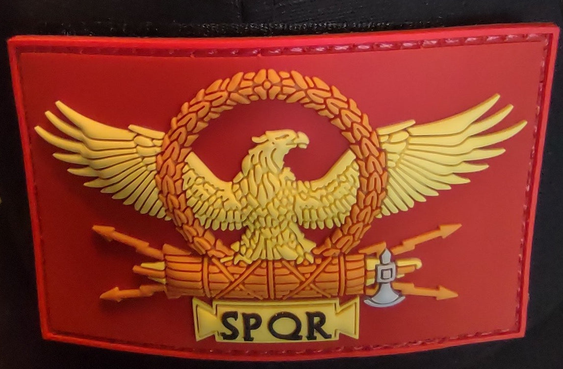Hat - Roman Eagle & SPQR patch - Roman Senate and People.