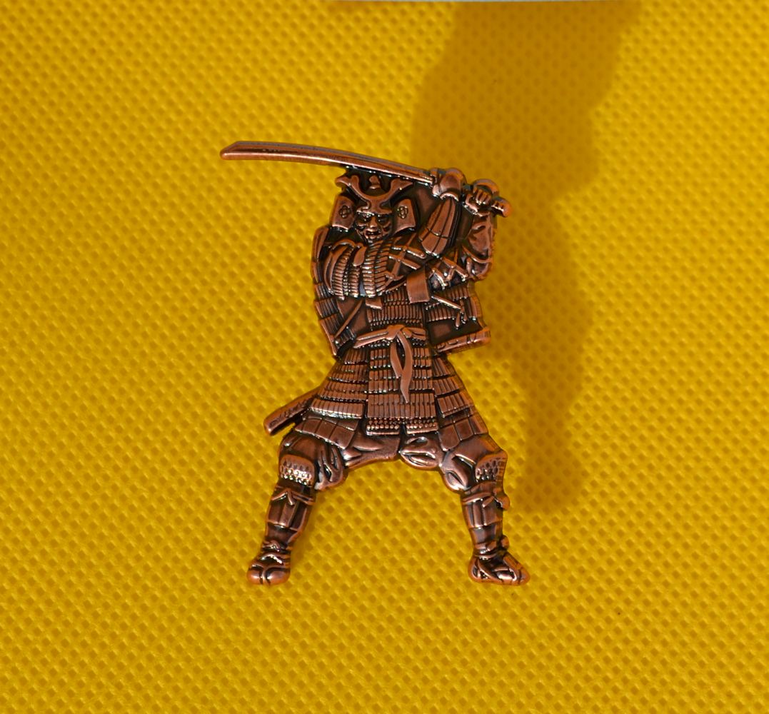 Japanese Samurai Warrior with Katana blade Pin