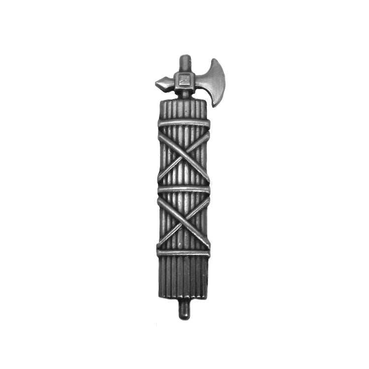 Pewter Italian Fasces (Bundle of rods with Ax) Pin
